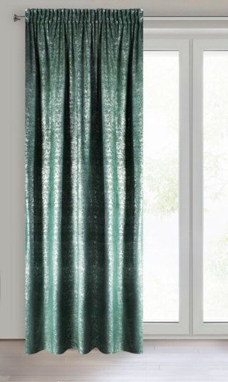 ZASŁONA GOTOWA D91 CYPR NA TAŚMIE 140 X 270 CM TURKUSOWY