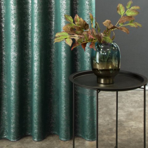 ZASŁONA GOTOWA D91 CYPR NA TAŚMIE 140 X 270 CM TURKUSOWY