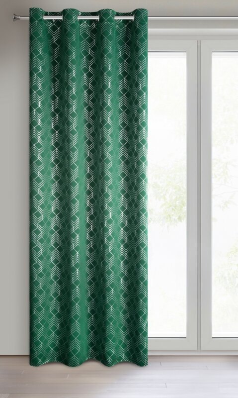 ZASŁONA GOTOWA D91 POLI 140 X 250 CM ZIELONY