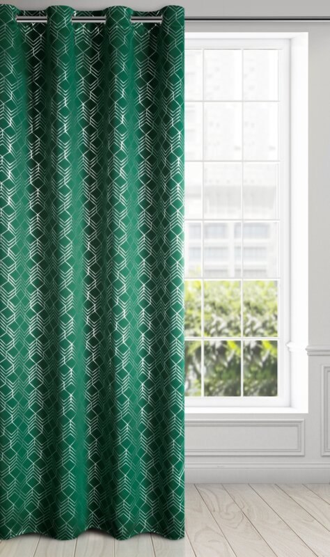 ZASŁONA GOTOWA D91 POLI 140 X 250 CM ZIELONY