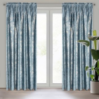 ZASŁONA GOTOWA KORNELIA NA TAŚMIE 140 X 270 CM NIEBIESKI