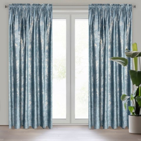 ZASŁONA GOTOWA KORNELIA NA TAŚMIE 140 X 270 CM NIEBIESKI