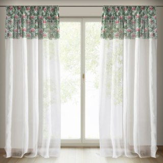 ZASŁONA GOTOWA BOTANIC NA TAŚMIE 140 X 250 CM BIAŁY