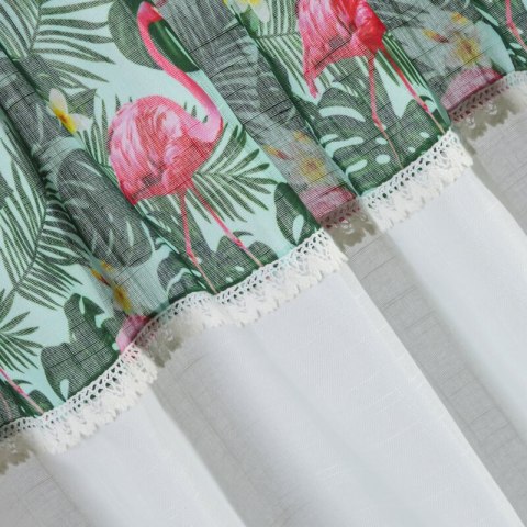 ZASŁONA GOTOWA BOTANIC NA TAŚMIE 140 X 250 CM BIAŁY