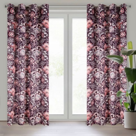 ZASŁONA GOTOWA MIREI 140 X 250 CM BURGUNDOWY