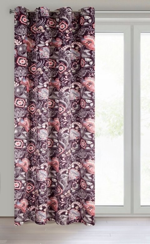 ZASŁONA GOTOWA MIREI 140 X 250 CM BURGUNDOWY