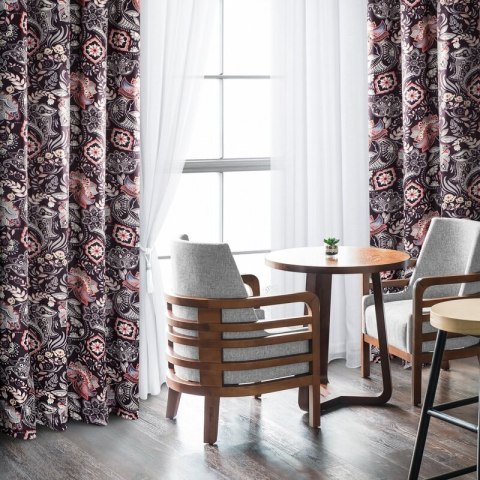 ZASŁONA GOTOWA MIREI 140 X 250 CM BURGUNDOWY