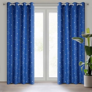 ZASŁONA GOTOWA NUBLES 140 X 250 CM GRANATOWY