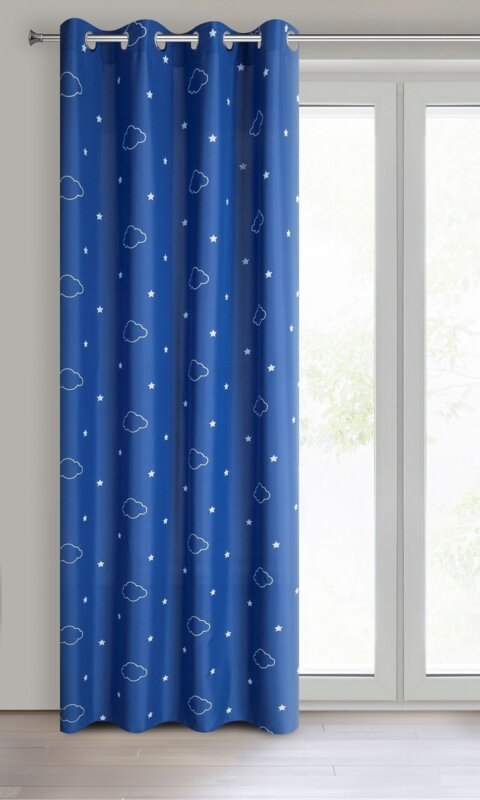 ZASŁONA GOTOWA NUBLES 140 X 250 CM GRANATOWY