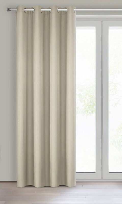 ZASŁONA GOTOWA RITA 140 X 250 CM CIEMNOBEŻOWY