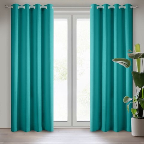 ZASŁONA GOTOWA RITA 140 X 250 CM TURKUSOWY