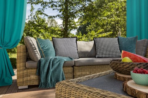 ZASŁONA GOTOWA RITA 140 X 250 CM TURKUSOWY