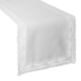 OBRUS NATALY 35 X 180 CM BIAŁY