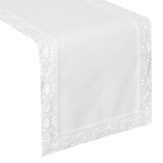 OBRUS SUSAN 40 X 140 CM BIAŁY