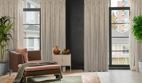 ZASŁONA GOTOWA NADIA NA TAŚMIE 140 X 300 CM BEŻOWY