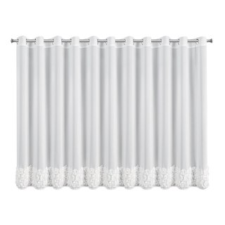 ZASŁONA GOTOWA ROSES 8 400 X 160 CM BIAŁY