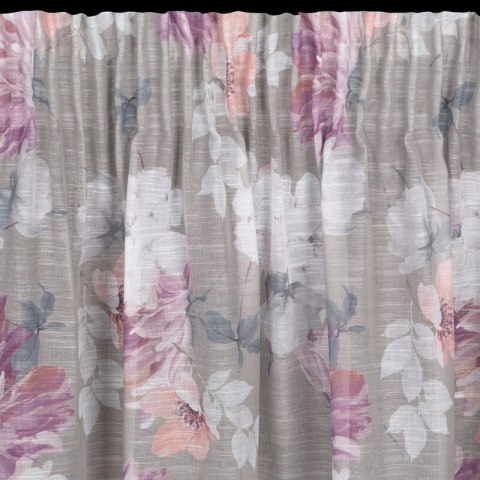 ZASŁONA GOTOWA SHERRY NA TAŚMIE 140 X 300 CM SREBRNY