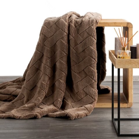 KOC D91 CARO 150 X 200 CM CIEMNOBRĄZOWY