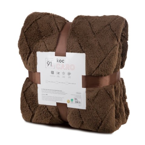 KOC D91 CARO 150 X 200 CM CIEMNOBRĄZOWY