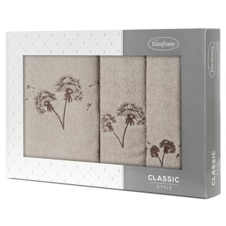 KOMPLET RĘCZNIKÓW 3 56 X 36 X 7 CM BEŻOWY