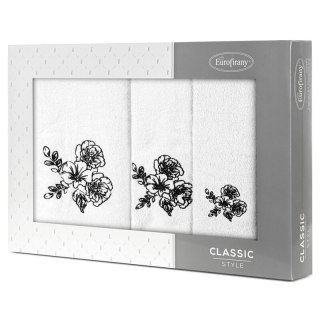 KOMPLET RĘCZNIKÓW 3 56 X 36 X 7 CM BIAŁY