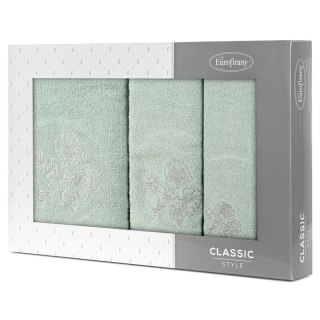 KOMPLET RĘCZNIKÓW 3 56 X 36 X 7 CM CIEMNOMIĘTOWY