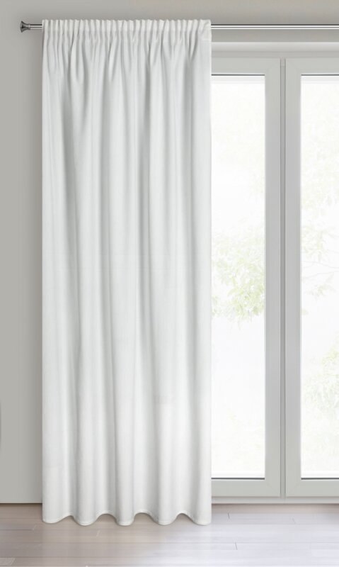 ZASŁONA GOTOWA D91 ROSA NA TAŚMIE 140 X 270 CM BIAŁY