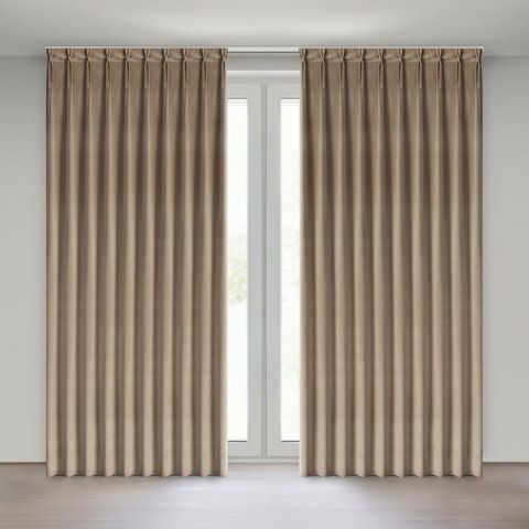 ZASŁONA GOTOWA MELANIE 125 X 270 CM CIEMNOBEŻOWY