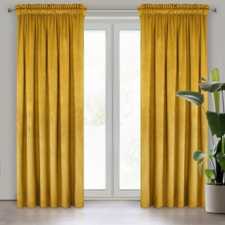 ZASŁONA GOTOWA MELANIE NA TAŚMIE 140 X 270 CM MUSZTARDOWY
