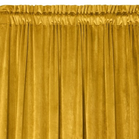 ZASŁONA GOTOWA MELANIE NA TAŚMIE 140 X 270 CM MUSZTARDOWY