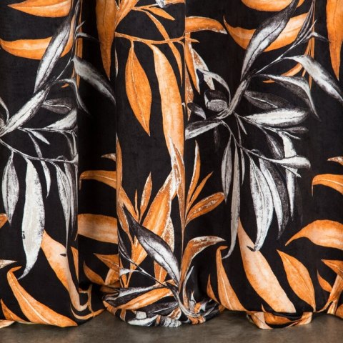 ZASŁONA GOTOWA ZOJA NA TAŚMIE 140 X 270 CM CZARNY