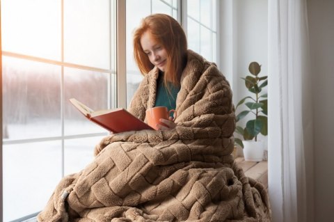 KOC D91 CARO 150 X 200 CM CIEMNOBEŻOWY