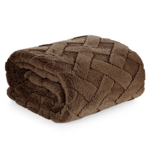 KOC D91 CARO 200 X 220 CM CIEMNOBRĄZOWY KOC D91 CARO 200 X 220 CM CIEMNOBRĄZOWY