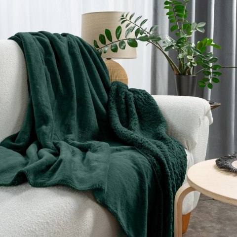 KOC TEDY 170 X 210 CM CIEMNOZIELONY KOC TEDY 170 X 210 CM CIEMNOZIELONY