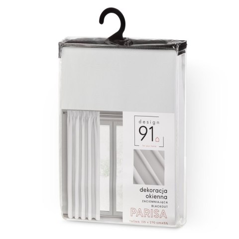 ZASŁONA GOTOWA D91 PARISA NA TAŚMIE 135 X 270 CM BIAŁY