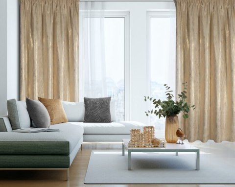 ZASŁONA GOTOWA EMILA NA TAŚMIE 140 X 270 CM KREMOWY