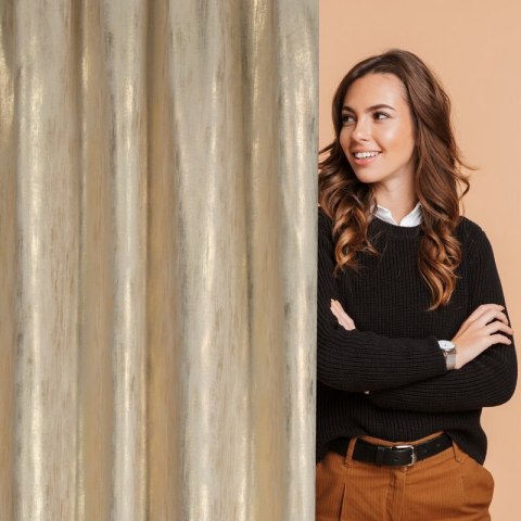 ZASŁONA GOTOWA EMILA NA TAŚMIE 140 X 270 CM KREMOWY