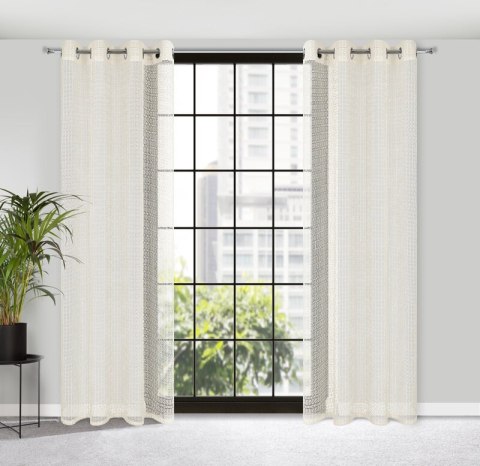 ZASŁONA GOTOWA LARA 140 X 250 CM NATURALNY