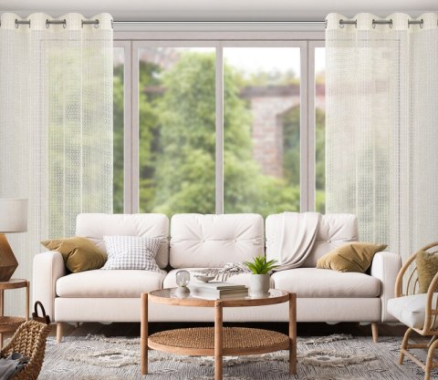 ZASŁONA GOTOWA LARA 140 X 250 CM NATURALNY