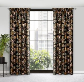 ZASŁONA GOTOWA MAROKO NA TAŚMIE 140 X 270 CM CZARNY