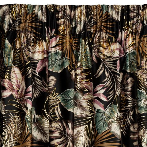 ZASŁONA GOTOWA MAROKO NA TAŚMIE 140 X 270 CM CZARNY