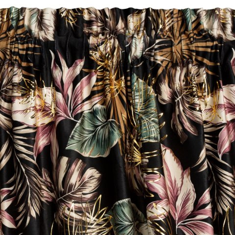 ZASŁONA GOTOWA MAROKO NA TAŚMIE 140 X 270 CM CZARNY