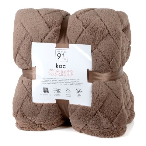 KOC D91 CARO 170 X 210 CM CIEMNOBEŻOWY