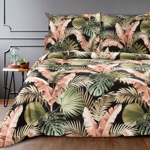 KOMPLET POŚCIELI SATYNOWEJ NIKA 41 160 X 200 CM CZARNY