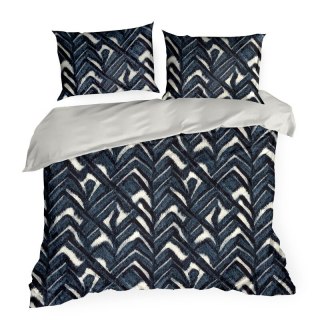 KOMPLET POŚCIELI SATYNOWEJ SPRING 61 140 X 200 CM CIEMNOGRANATOWY