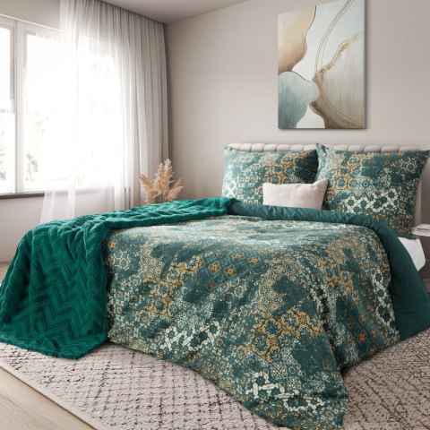 KOMPLET POŚCIELI SATYNOWEJ SPRING 69 160 X 200 CM CIEMNOZIELONY