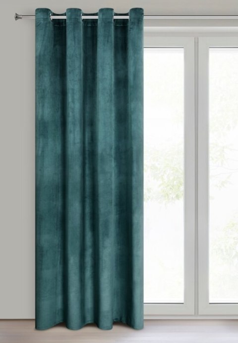 ZASŁONA GOTOWA MELANIE 140 X 250 CM CIEMNOTURKUSOWY