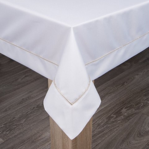 OBRUS MADELE 140 X 220 CM BIAŁY OBRUS MADELE 140 X 220 CM BIAŁY