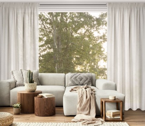 ZASŁONA GOTOWA ERIS NA TAŚMIE 140 X 270 CM JASNOBEŻOWY