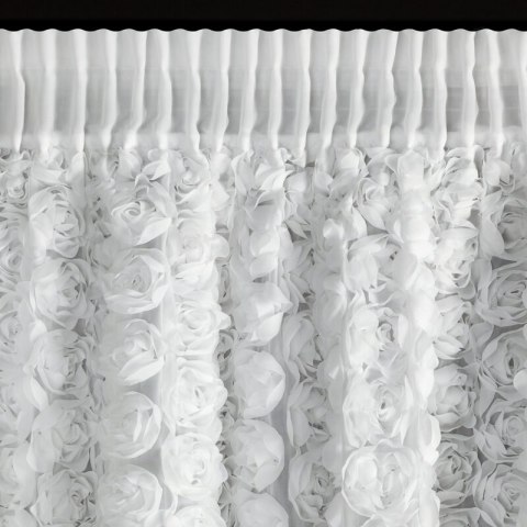 ZASŁONA GOTOWA ROSES 6 NA TAŚMIE 140 X 270 CM BIAŁY ZASŁONA GOTOWA ROSES 6 NA TAŚMIE 140 X 270 CM BIAŁY